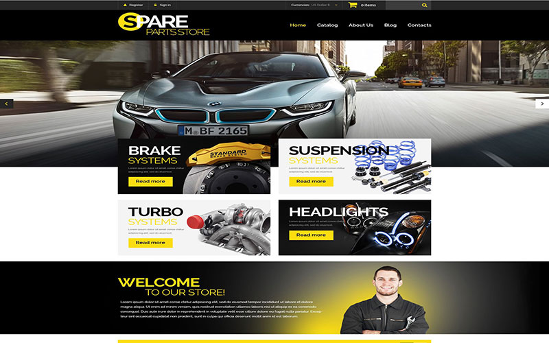 Σχεδίαση eshop ηλεκτρονικού καταστήματος  Car Spares