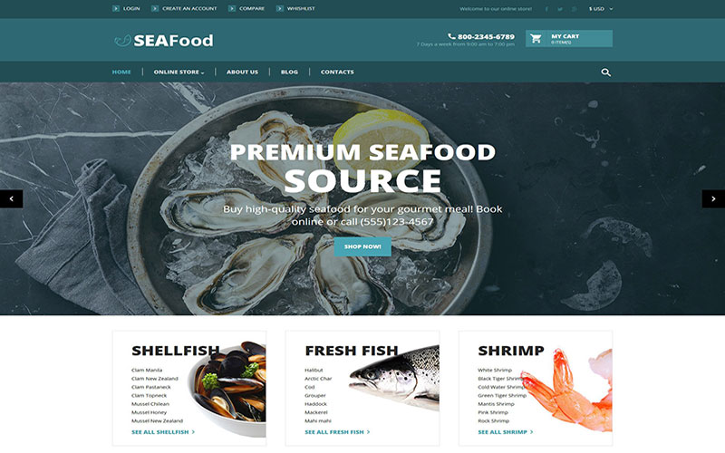 Κατασκευή ηλεκτρονικού καταστήματος eshop  SeaFood