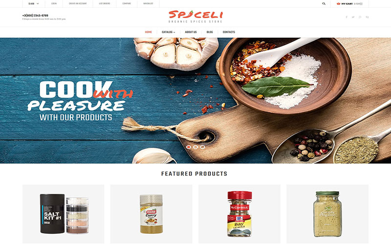 Σχεδίαση eshop ηλεκτρονικού καταστήματος Spice Shop
