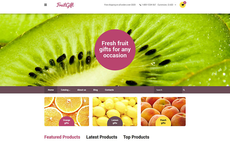 Σχεδίαση eshop ηλεκτρονικού καταστήματος FruitGift