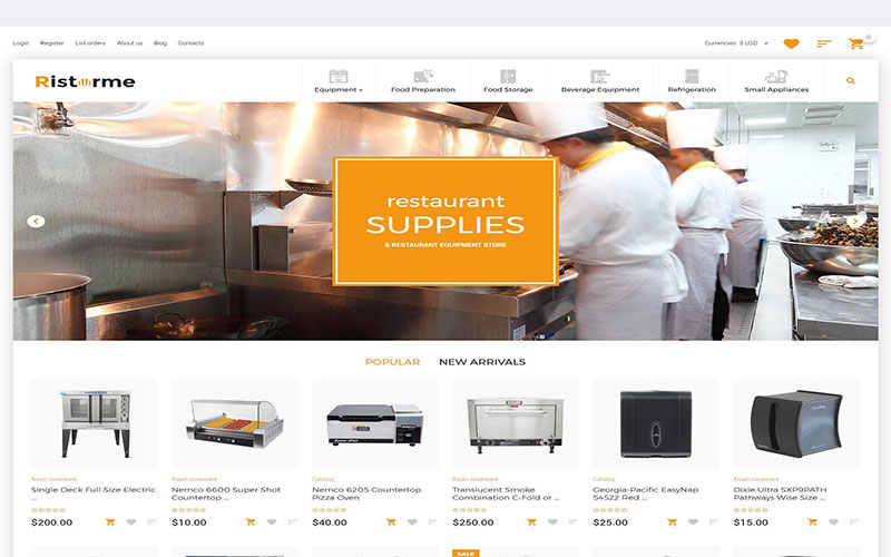 Κατασκευή ηλεκτρονικού καταστήματος eshop Restaurant Supplies
