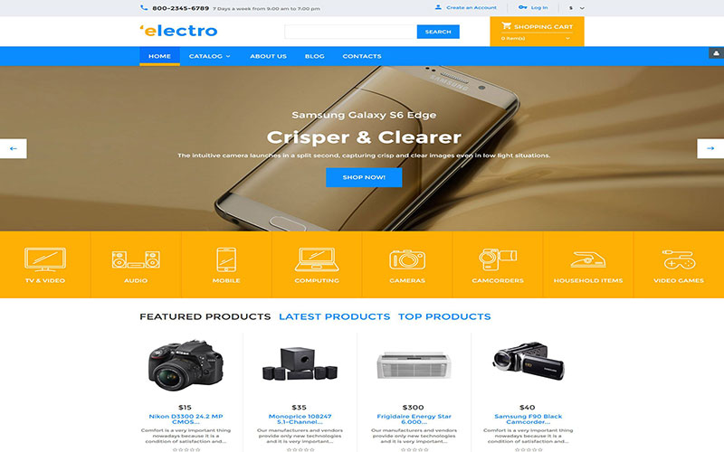 Κατασκευή ηλεκτρονικού καταστήματος eshop Electro 