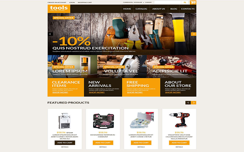 Σχεδίαση eshop ηλεκτρονικού καταστήματος Handyman's Tools