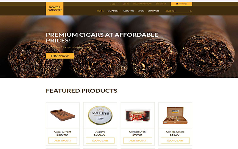 Σχεδίαση eshop ηλεκτρονικού καταστήματος  Tobacco